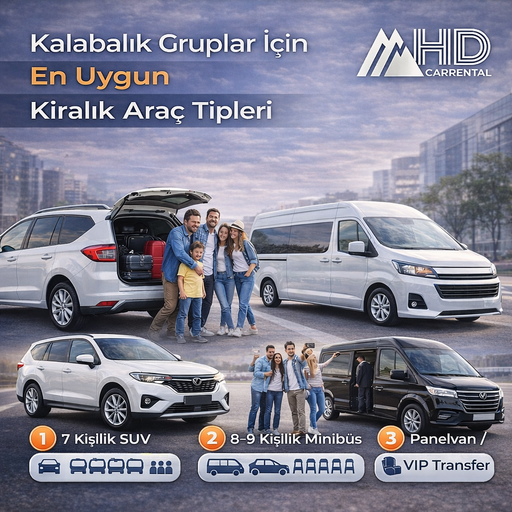 Kalabalık Gruplar İçin En Uygun Kiralık Araç Tipleri