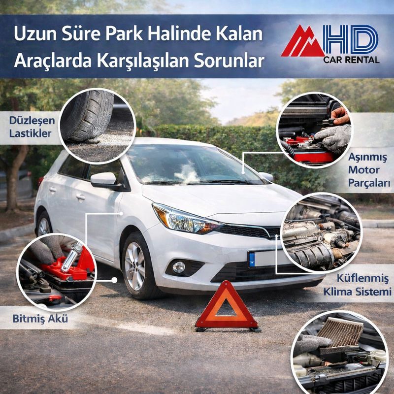 Uzun Süre Park Halinde Kalan Araçlarda Karşılaşılan Sorunlar