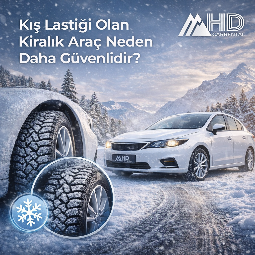 Kış Lastiği Olan Kiralık Araç Neden Daha Güvenlidir?