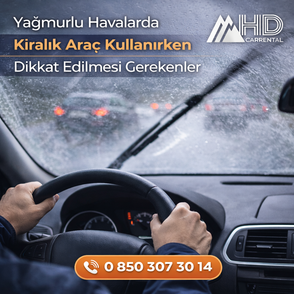 Yağmurlu Havalarda Kiralık Araç Kullanırken Dikkat Edilmesi Gerekenler