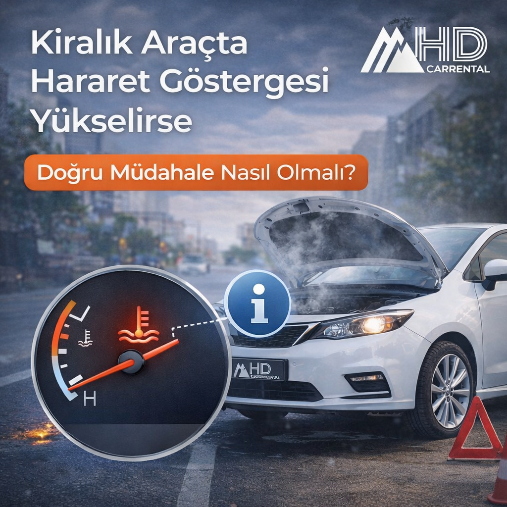 Kiralık Araçta Hararet Göstergesi Yükselirse Doğru Müdahale Nasıl Olmalı?